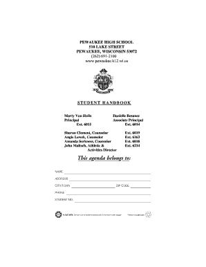 Pewaukee High School Hall Pass