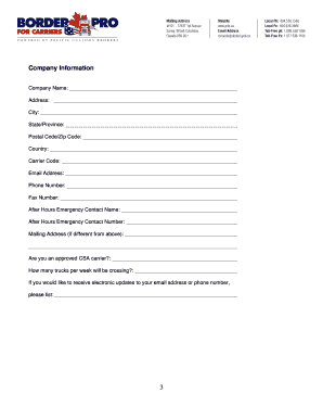 Canada eManifest Setup Package