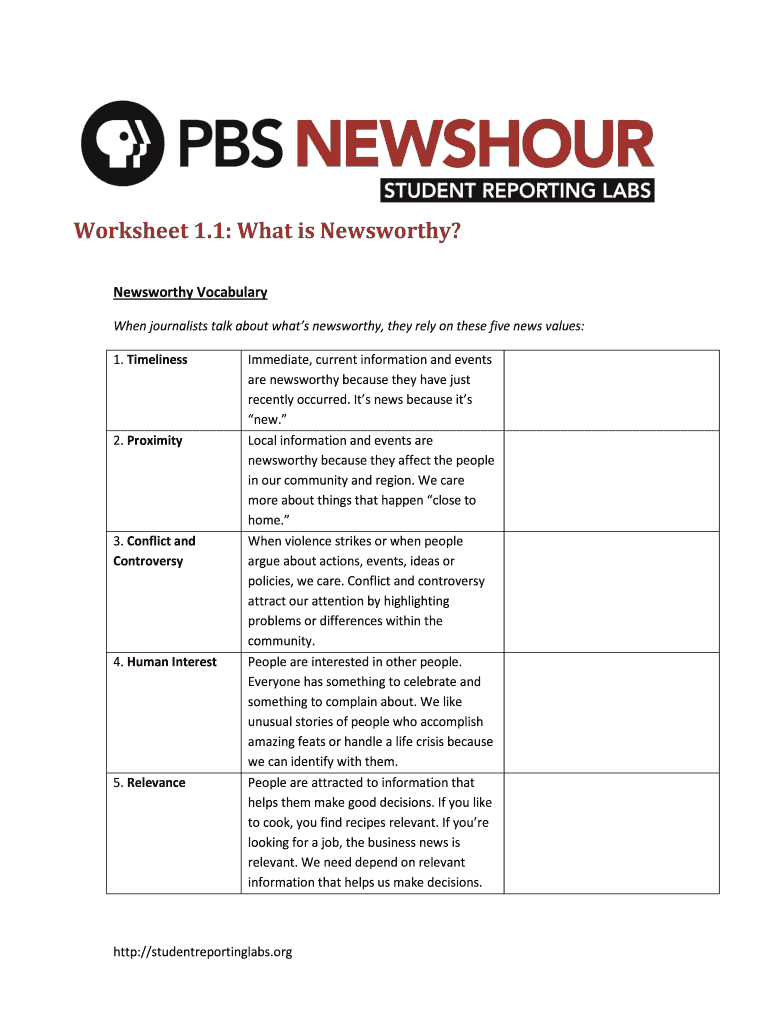 pbs newshour student reporting labs worksheet answers Preview on Page 1