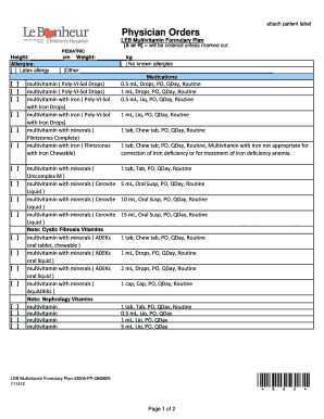 LEB Multivitamin Formulary Plan
