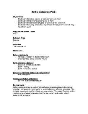 Asteroid Analysis Worksheet