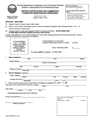 Florida Limited Certification Application Instructions