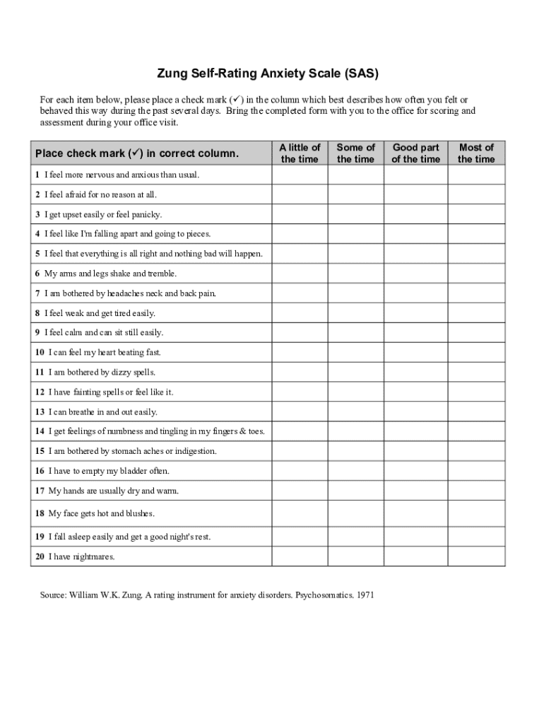 Personal Self-Assessment Scale PSAS - Its OK to Die Preview on Page 1