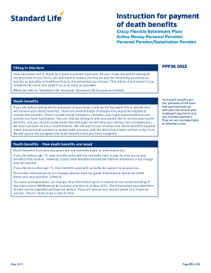 Death Benefits Nomination Form PPP36