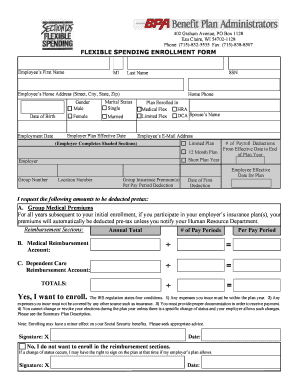 Flexible Spending Enrollment Form