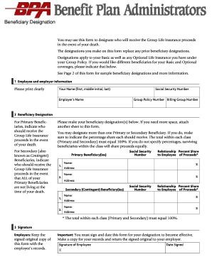 Beneficiary Designation Form
