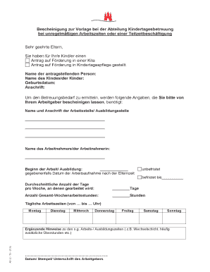 Childcare Subsidy Certification Form