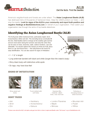 Asian Longhorned Beetle Detection Form