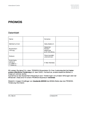 PROMOS Datenblatt