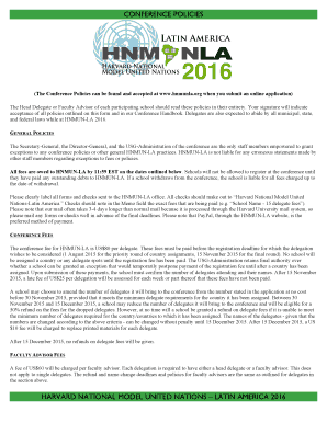 CONFERENCE POLICIES - hnmunla