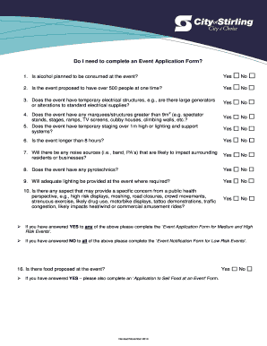 Event Application Form