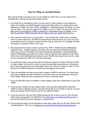 Amended US Individual Income Tax Return Form 1040X