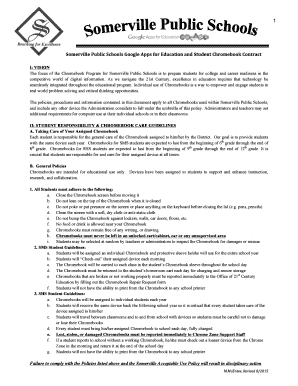 Somerville Public Schools Chromebook Contract