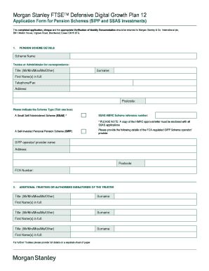 Morgan Stanley FTSE Defensive Digital Growth Plan 12 Application Form
