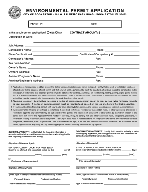 Environmental Permit Application