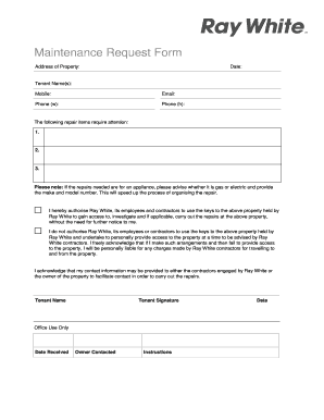 Maintenance Request Form