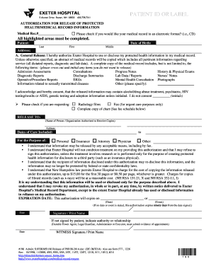 Authorization for Release of Protected Health Information