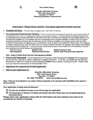 Section 8 Housing Application