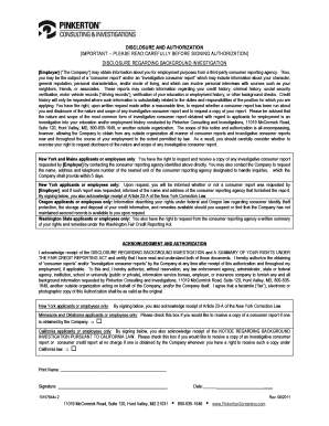 Background Check Authorization Form