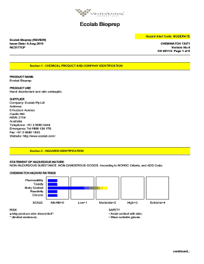 Fillable Online Ecolab Bioprep (REVIEW) Fax Email Print - pdfFiller