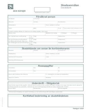 Danske Bank Travel Insurance Claim Form