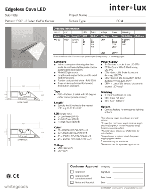 Edgeless Cove LED Submittal Form