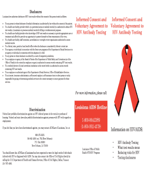 Louisiana HIV Testing Consent Form