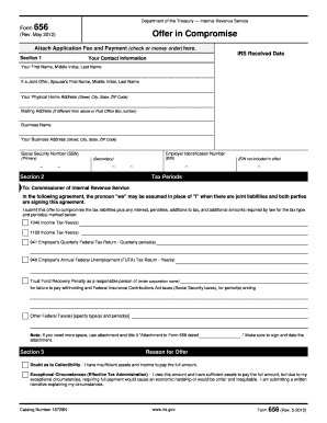 IRS Form 656 Offer in Compromise