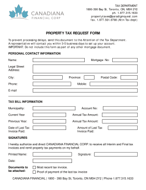 Property Tax Request Form