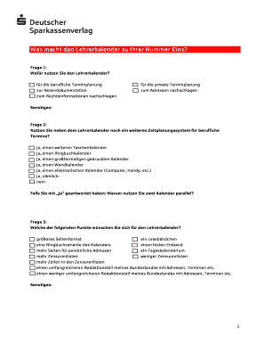 Lehrerkalender Feedback Formular