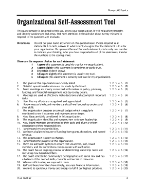 Nonprofit Organizational Self-Assessment Tool