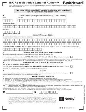 ISA Re-registration Letter of Authority