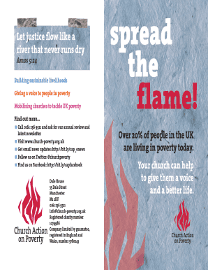 Church Action on Poverty Campaign Form