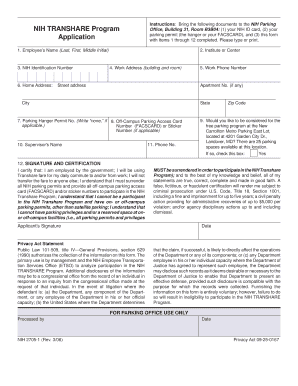 NIH Transhare Program Application