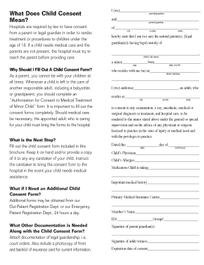Child Consent Form