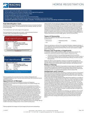 Horse Registration Form