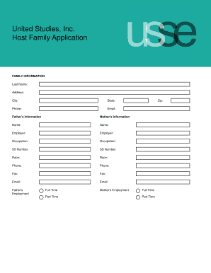 Host Family Application
