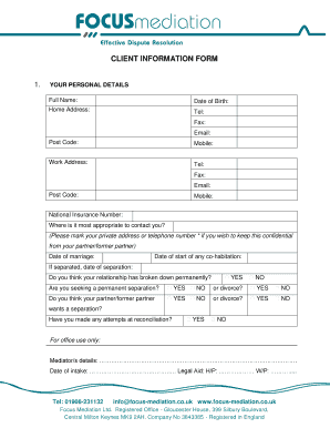 Client Information Form