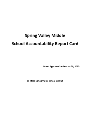 SARC Report for Spring Valley Middle