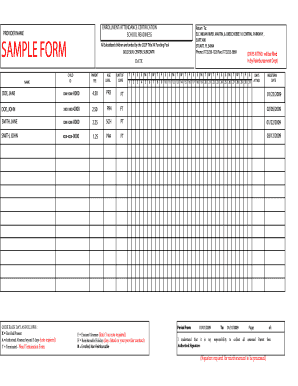 Enrollment Attendance Certification Form