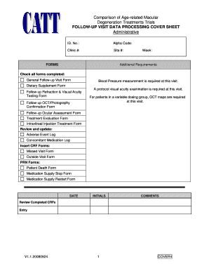 Age-related Macular Degeneration Follow-up Visit Form