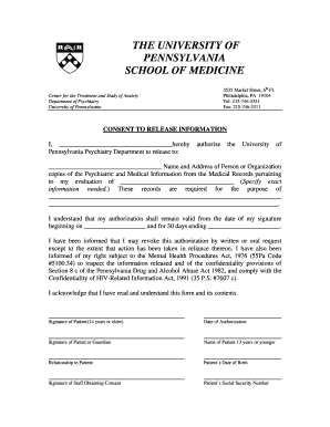 Consent to Release Information