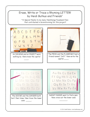 Erase, Write or Trace a Rhyming Letter