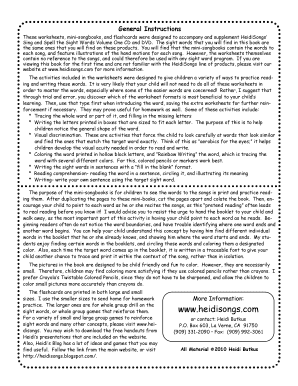 HeidiSongs Sight Words Worksheets