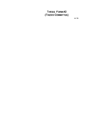 Thesis Committee Form