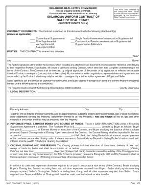 Oklahoma Uniform Contract of Sale