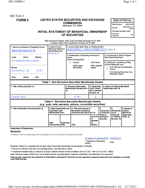 SEC Form 3 Beneficial Ownership