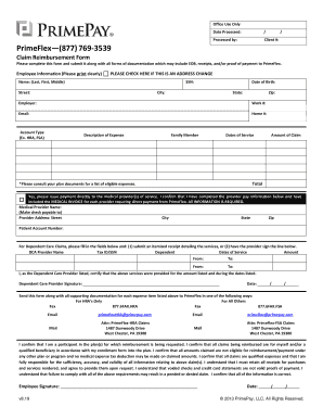 PrimeFlex Claim Reimbursement Form