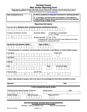 Ohio Independent Contractor Reporting Form