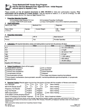Texas Medicaid Hepatitis C Antiviral Prior Approval Form